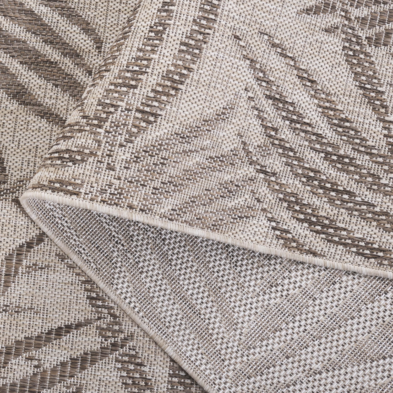 SAFAVIEH Beach House Cherlyn Botanical Indoor/Outdoor Runner Rug, Beige/Brown, 2'2" x 10'