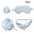thumbnail image 2 of Conjunto de máscara para dormir, diadema de pelo de seda sintética transpirable, banda para el pelo con bolsa, 2 of 8