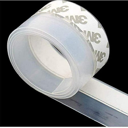 

MDHAND 1 Pack 45mmx5M Seal Strip Transparent Windproof Silicone Bar Door Insect Proof and Noise Prevention Sealing Strip Weather Stripping Self-Adhesive Home Bottom Sweep Stopper