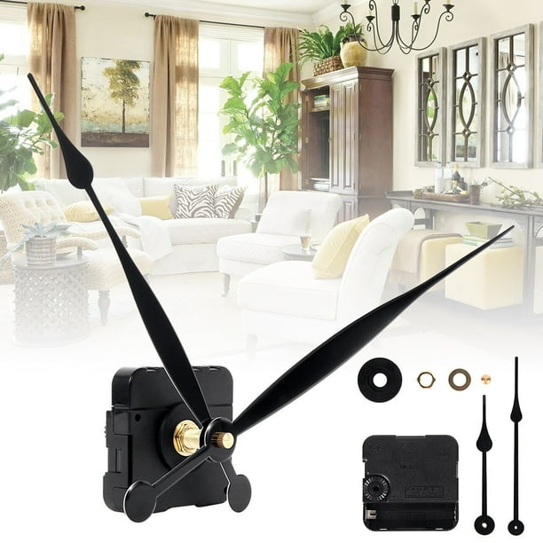 Quartz Clock Movement Mechanism Motor Fitting w/ Long Hands Kit Battery