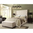 thumbnail image 2 of Park Avenue Queen Tufted Bed with Vintage Wing in Desert Sand Linen by Diamond Sofa, 2 of 7