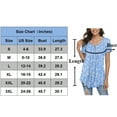 thumbnail image 5 of PPYOUNG Women's Summer Casual Short Sleeve Tunic Tops Fit Pleated Blouse Shirts, 5 of 5