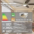 thumbnail image 3 of Ventilador de techo FANSHAIN 132 cm con luz y control remoto, 3 of 6