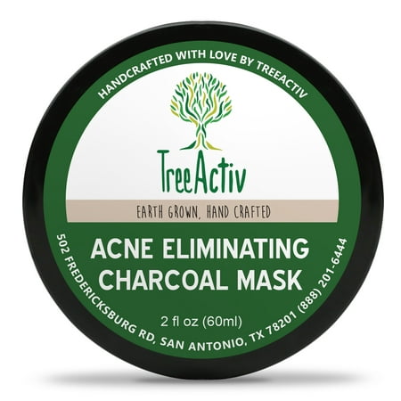 TreeActiv Acne Eliminating Charcoal Mask, Bentonite Clay & Baking Soda,