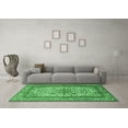thumbnail image 3 of Ahgly Company Indoor Rectangle Medallion Emerald Green Traditional Area Rugs, 2' x 5', 3 of 4