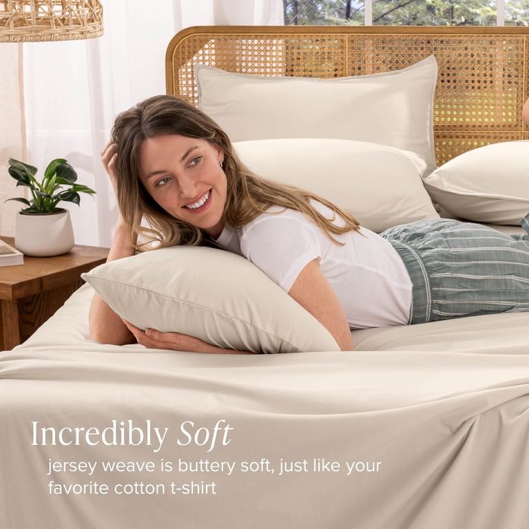 Bare Home Organic Cotton Jersey Queen 4-Piece Sheet Set photo 4