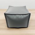 thumbnail image 3 of Pouf hometrends en similicuir gris, 3 of 3
