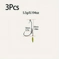 thumbnail image 3 of 3pcs Fishing Crank Hooks with Spoon Lures - 4.5g/5.5g/7.2g Mixed Weight Heavy-Duty Metal 3-Bead Design for Soft Baits, Freshwater & Saltwater Angling - Ideal for Christmas, Valentine’s Day, Father’s D, 3 of 10