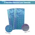 thumbnail image 3 of SINGOMON 2PCS Glitter Blue Tablecloth Blue Table Cloths Glitter Laser Disposable Tablecloth Waterproof 54x108 inches Plastic Table Cloth Rectangular Table Covers for Blue Birthday Decorations, 3 of 6