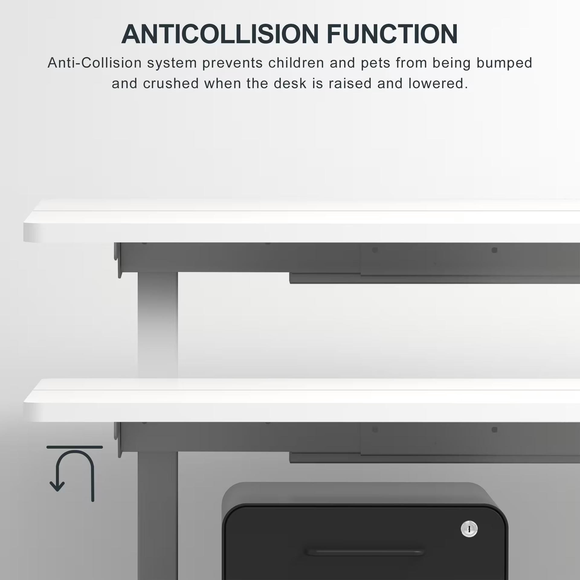 Electric Standing Desk Adjustable Height Desk Home Office Computer Workstation Sit Stand up Desk