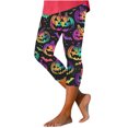 thumbnail image 3 of QATAINLAV Cropped Leggings for Women 2024 Halloween Costumes Casual Milk Silk High Waisted Yoga Capri Pants Trendy Graphic Print Tummy Control Legging Capris Back to College Sale Black XL, 3 of 5