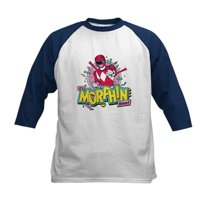 CafePress - Power Rangers Morphin Time Kids Baseball T Shirt - Kids Cotton Baseball Jersey, 3/4 Sleeve Shirt