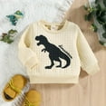 thumbnail image 7 of BULLPIANO Toddler Boy Crewneck Sweatshirt Dinosaur Shirts Long Sleeve Cartoon Pullover Sweater for Kids, 7 of 7