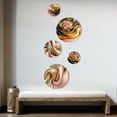 thumbnail image 3 of Designart "Smooth Liquid Gold In Soft Shades Of Gold And Taupe III" Abstract Liquid Ink Metal Wall Art Set of 5 Piece, 3 of 5