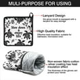 thumbnail image 7 of Black and White Sea Turtle Kitchen Oven Mitt and Pot Holder Sets 2 Pcs for Baking, Cooking and Grilling, Heat Resistant Up To 392 °F, 7 of 7