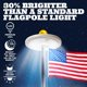 thumbnail image 2 of Luz solar para asta de bandera Deneve de 128 LED, resistente al agua, 2 of 7