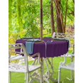 thumbnail image 3 of Dark Purple Outdoor Tablecloth with Umbrella Hole and Zipper, Solid Color Table Cover for Round Tables Waterproof Tabletop Collection for Patio, Garden, Picnic, Camping 60R, 3 of 5