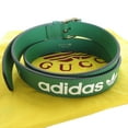thumbnail image 2 of Pre-Owned GUCCI Belt x adedas Leather Metal Green White Gold Men Women 702277 s0591a (Good), 2 of 5