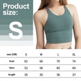 thumbnail image 2 of Women's sports Underwear with removable pad Sexy Cross Back lace-up Yoga Underwear Training Vest - Haze Green - S, 2 of 6