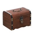 thumbnail image 2 of Caja de almacenamiento de tesoros vintage, organizador de huchas, caja de ahorros con cerradura para el hogar, 17,5 x 13 x 12 cm, 2 of 5
