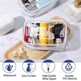 thumbnail image 4 of Bolsa de cosméticos YOQIVEXU de PVC transparente con cierre impermeable (12 unidades), 4 of 9