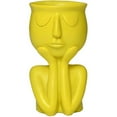 thumbnail image 1 of Inteprter Contenedor de escultura vegetal, único, lleno de sabor artístico, elección para regalos, escultura humana abstracta Jardín y Patio amarillo, 1 of 6