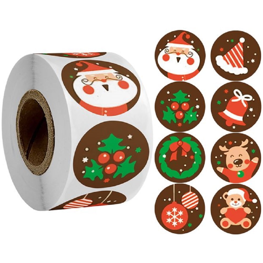 500Pcs/roll Merry Christmas Snowflake Sticker Xmas Label Stickers Scrapbooking 