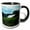 Black/White, variant on 3drose, an Old Barn Hidden by Tall Grass in the Country in Kentucky, 15oz Mug