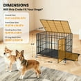 thumbnail image 6 of Senfot Heavy Duty Escape-Proof Dog Crate, Metal Indoor Kennel with 3 Doors, Removable Tray, Wheels, Durable Cage for Large/Medium Dogs, 36" Black, 6 of 7