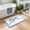 Blue, variant on Kumdkdwn 15.74" Polymeric Fleece Bath Mat - Bow Motif Ablution Chamber Rug with Hydrophobic Absorption & Anti-Skid Base, Soft Tactile Accent for Transitional Thresholds