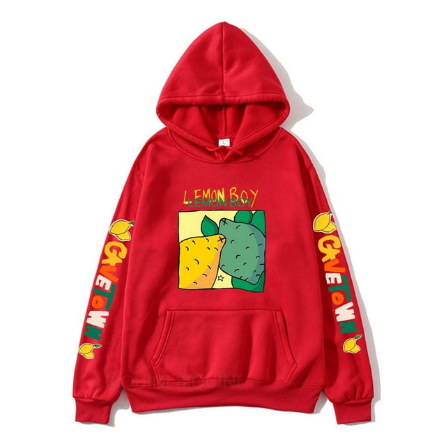 Cavetown lemon boy Sweat à Capuche Imprimé Dessin Animé pour fans Hommes Dessin Animé (Rouge, TG)
