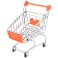 thumbnail image 1 of MasteelfCA 1pc Mini Shopping Cart Children Pretend Play Toy Iron Makeup Storage Grocery Cart Trolley with Electroplating (Random Color), 1 of 7