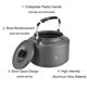 thumbnail image 4 of 2L Portable Water Kettle Water Pot Teapot Coffee Pot Indoor Aluminum Alloy Tea Kettle Outdoor Camping Hiking Picnic Pot, 4 of 4