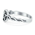 thumbnail image 3 of Twisted Braided Shank Oxidized Men's Pentagram Star Band 925 Sterling Silver Size 5, 3 of 7