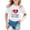 L8 White, variant on Curuila Toddler Kids Girls T Shirts Short Sleeve Letter Print Crew Neck Tops For Girls Loose Fit Soft Tee Size 1-2 Years