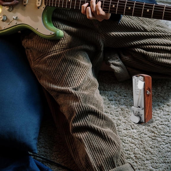 SEWCHICS 1Pc Universal Mechanical Metronome Light Brown Suitable for Piano Guitar Drum