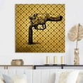 thumbnail image 2 of Designart Gold Designer Pistol V Canvas Wall Art, 2 of 5