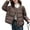 Coffee, variant on Women's Lightweight Puffer Jacket Hooded Winter Coat Packable Down Jacket Coffee S