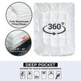 thumbnail image 5 of Skylinewears Mattress Topper Extra Thick Pad Cover Quilted Plush Pillow Top Quilt Fitted Protector With Deep Elastic Pocket And Soft Bed Toppers White Twin, 5 of 8