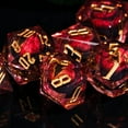 thumbnail image 4 of Cusdie Sharp Edges DND Dice, Death Peeping Eyes Liquid Core Dice, 7 PCs D&D Dice, Handcrafted Polyhedral Dice Set, for TTRPG Role Playing Game Pathfinder, 4 of 5