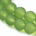 thumbnail image 3 of EOEMY 20 Strd Transparent Glass Frosted Beads Round Loose Spacer Crafting Beads 4~10mm-Limegreen-10mm, 3 of 3