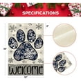 thumbnail image 5 of SM-XLHN Snowflake Paw Print Winter House Flag 28x40 Inch Double Sided Outside, Buffalo Plaid Welcome Seasonal Yard Outdoor Decorative Flag, 5 of 6