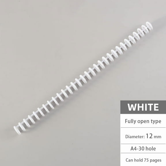 10Pcs A4/B5 Soft Plastic Loop Wire Binding Rings for Loose-Leaf Notebooks Spiral Coil Binding Strips Fastener Rings