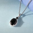 thumbnail image 3 of Black Spinel Necklace for Women 925 Sterling Silver Cubic Zirconia Jewelry Stainless Steel Size - 20" Ct 3 Engagement Anniversary Wedding - Unique Cute Christmas Gifts for Women, 3 of 11