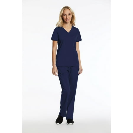 

Elements EL9925 Women s Four Way Stretch Scrub Set Navy X-Small