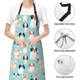thumbnail image 4 of Zufioo Colorful Dog Print Adult Waterproof Apron, Cooking Apron, Flower Arranging and Painting Apron-Adjustable Straps, with Pockets, Kitchen Supplies-One Size, 4 of 9