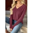 thumbnail image 3 of Zeagoo Long Sleeve Tops Women Printed Dressy Casual V Neck T-shirts Basics Blouse Fall and Spring Wear Trendy Clothes, 3 of 5