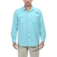 thumbnail image 2 of Little Donkey Andy Men’s UPF 50+ Long Sleeve UV Protection Fishing Shirt, Breathable and Quick Dry Light Blue L, 2 of 7