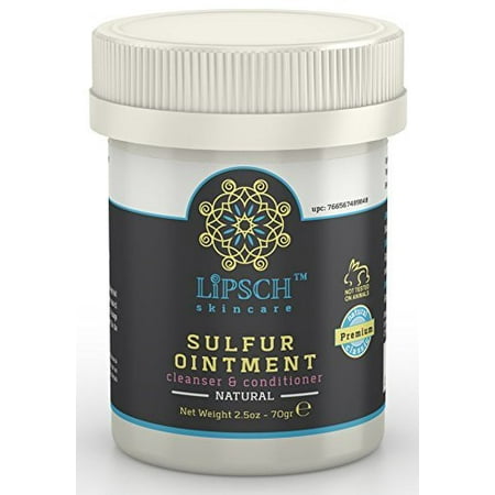 10% Sulfur Ointment 2.5 oz - Skin Care - All Natural - Relief from Facial Acne, Blemishes, Pimples, Blackheads,