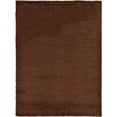thumbnail image 1 of Unique Loom Solid Shag Modern Plush Area Rug 8' x 11' Rectangle Chocolate Brown, 1 of 5